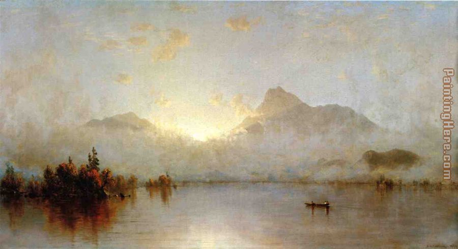 Sanford Robinson Gifford A Sunrise on Lake George